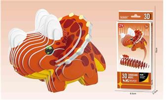 DIY 3D Triceratops 3D Puzzle&nbsp;&nbsp;&nbsp;ITEM NO.： W108454