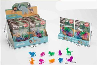 Transparent cartoon small wild animals (12 bag card head box, foot pack, 1 display box)&nbsp;&nbsp;&nbsp;ITEM NO.： W107734