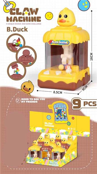 Duck claw machine (9PCS/display box)&nbsp;&nbsp;&nbsp;ITEM NO.： W108528