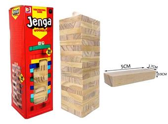 54PCS wooden pieces in natural wood color, layered music/layered height   ITEM NO.： W107030