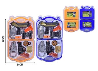 High frequency storage box, police gun set (2 types), needle gun, soft bullet gun, soft bullet pistol, toy gun handcuffs, walkie talkie, police set&nbsp;&nbsp;&nbsp;ITEM NO.： W108249