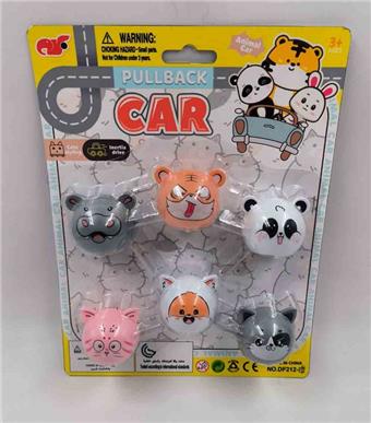 6 cartoon round ball animal powered cars&nbsp;&nbsp;&nbsp;ITEM NO.： W108448