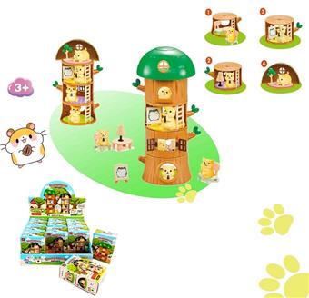 Pet treehouse home gathers 4 types of stacked music&nbsp;&nbsp;&nbsp;ITEM NO.： W106999