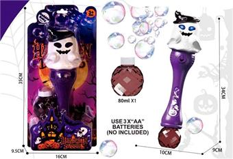 Halloween Ghost Bubble Stick with Lights and Music&nbsp;&nbsp;&nbsp;ITEM NO.： W108190