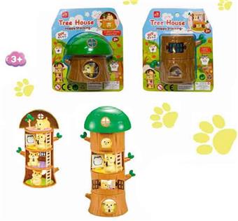 Hamster Tree House Amusement Park Pet Play 2 Mixed Models&nbsp;&nbsp;&nbsp;ITEM NO.： W107003