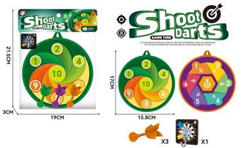 6-inch PVC card head bag with single-sided puzzle safety suction cup target dart board set for children's throwing toys (sports style)&nbsp;&nbsp;&nbsp;ITEM NO.： W108283