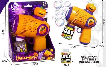 Pumpkin Bubble Gun with Light&nbsp;&nbsp;&nbsp;ITEM NO.： W108187