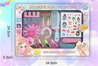 Cross border children's makeup, children's cosmetics accessories, nail art combs, dressing up as girls' toys, playing house, new DIY accessories, cosmetics sets&nbsp;&nbsp;&nbsp;ITEM NO.： W112156