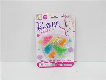 Cross border children's makeup, children's cosmetics, accessories, nail art, combing, dressing up as a girl's toy, playing house, new DIY bead design&nbsp;&nbsp;&nbsp;ITEM NO.： W112065