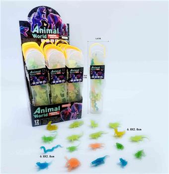 PVC solid luminous lizard animal (12PCS)&nbsp;&nbsp;&nbsp;ITEM NO.： W110629