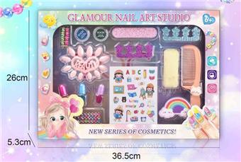 Cross border children's makeup, children's cosmetics accessories, nail art combs, dressing up as girls' toys, playing house, new DIY accessories, cosmetics sets&nbsp;&nbsp;&nbsp;ITEM NO.： W112153