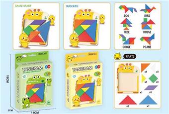 Deer, Crocodile Fun Tangram 2 Mixed Designs&nbsp;&nbsp;&nbsp;ITEM NO.： W110583